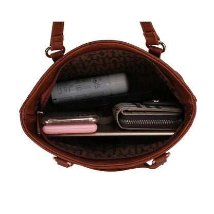 Havenly Women'S Tote Bag, Wristlet Pouch Purse, Vegan Leather Handbag 4Pcs Set by Mia K - Red
